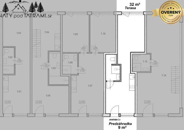 2i apartmán v rekreačnom komplexe s bazénom Nízke Tatry